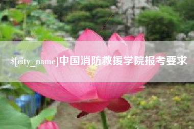 福鼎中国消防救援学院报考要求