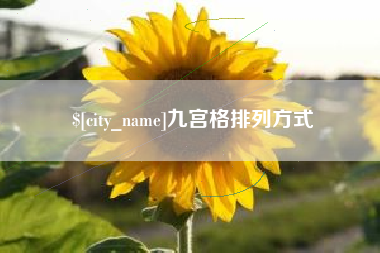 福鼎九宫格排列方式