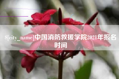 福鼎中国消防救援学院2021年报名时间