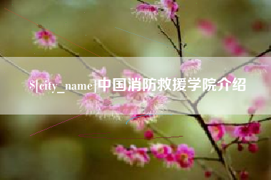 福鼎中国消防救援学院介绍