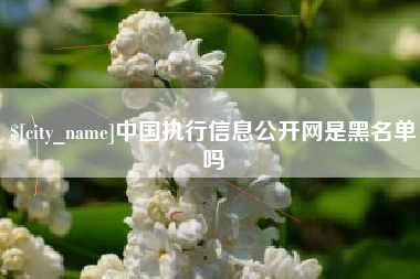 福鼎中国执行信息公开网是黑名单吗