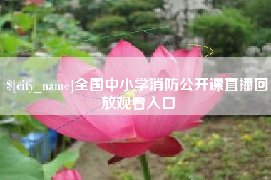 福鼎全国中小学消防公开课直播回放观看入口