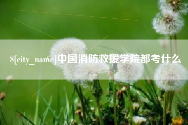 福鼎中国消防救援学院都考什么