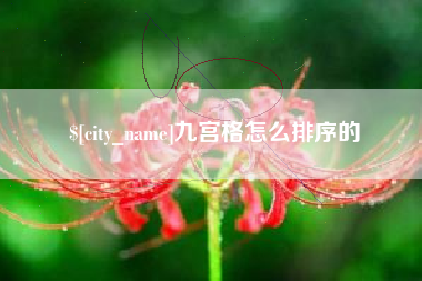 福鼎九宫格怎么排序的
