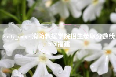 福鼎消防救援学院招生录取分数线2020福建