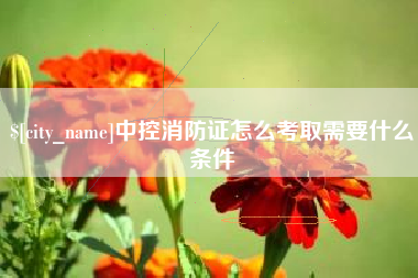 福鼎中控消防证怎么考取需要什么条件