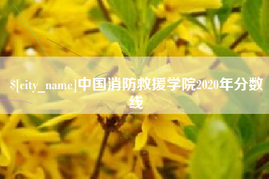 福鼎中国消防救援学院2020年分数线