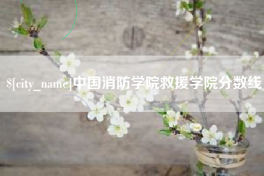 福鼎中国消防学院救援学院分数线